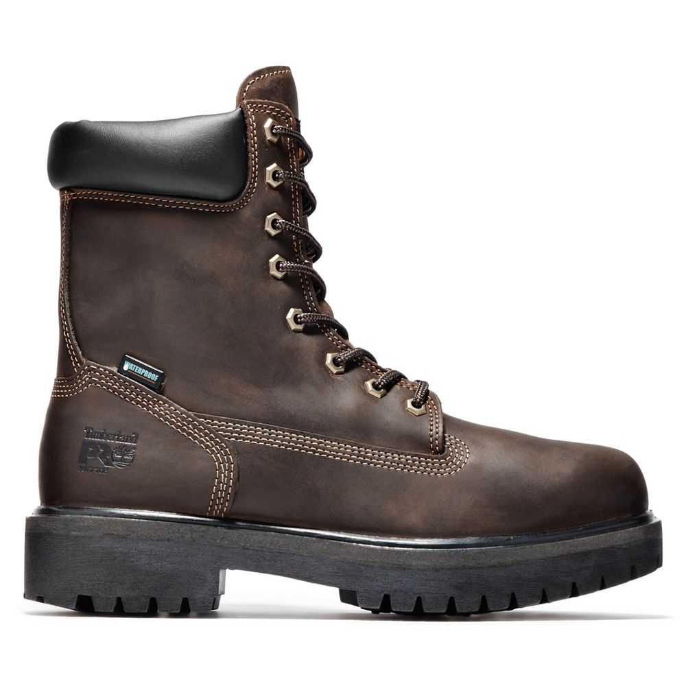 Botas Pro Timberland Hombre Pro Direct Attach 8" Soft Toe Marrones - Chile CRG-215467